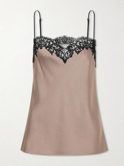 Lace-trimmed Satin Camisole