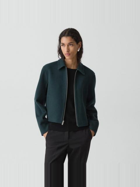 Blouson Jacket in Double-Face Wool-Cashmere