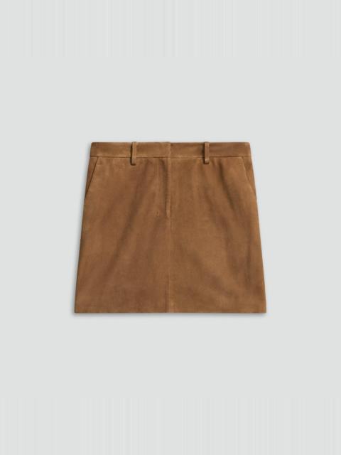 Mini Trouser Skirt in Suede