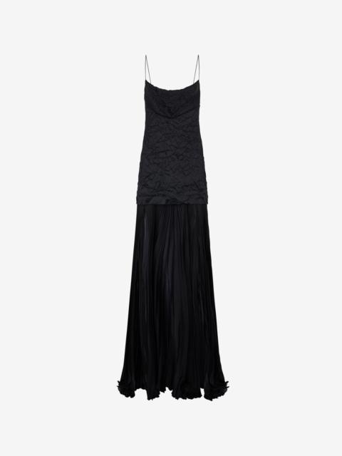 Long Snakeskin-Effect Dress