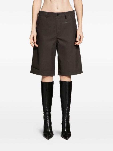 tailored knee-length shorts