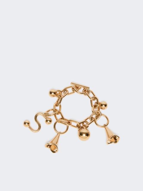 Chain bracelet with charm - gold