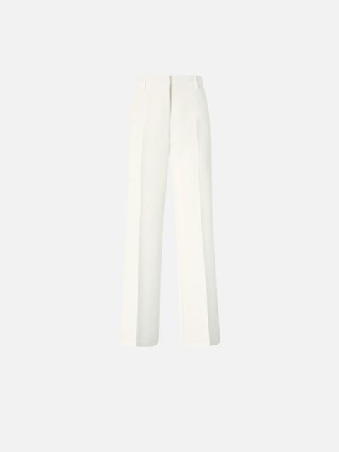TROUSERS IN CANVAS WITH PRESSED PLEAT DETAIL