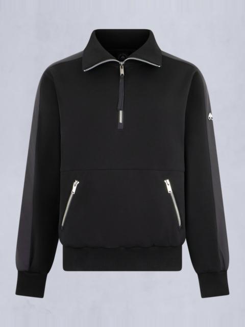 MIX MEDIA QUARTER ZIP SWEATER