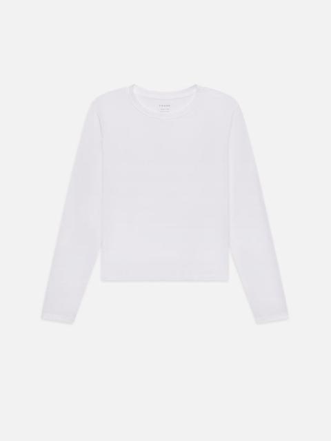 Long Sleeve Baby Tee in White