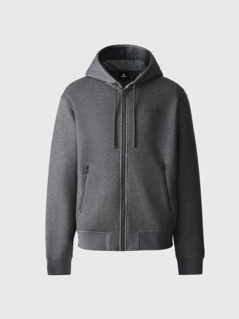 KRYSTOS Double-face Jersey zip-up hoodie