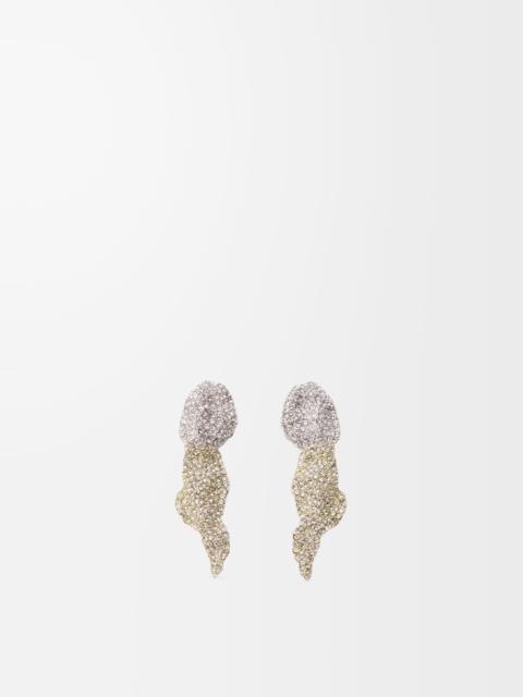 Glitter Fragment earrings in sterling silver and crystals