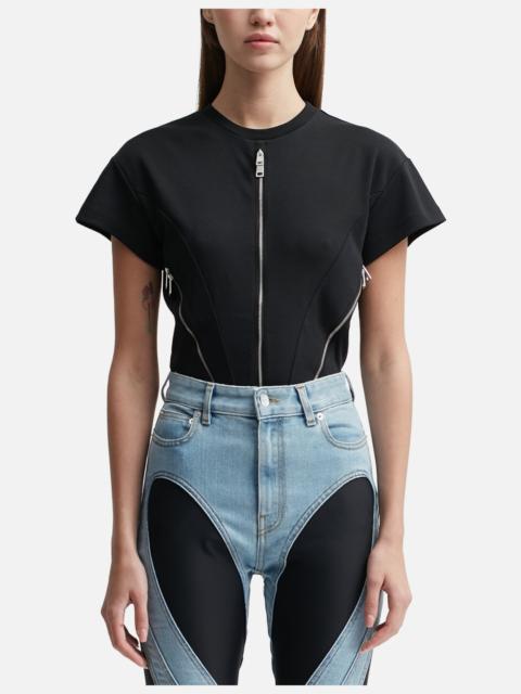 ZIPPED JERSEY BODYSUIT
