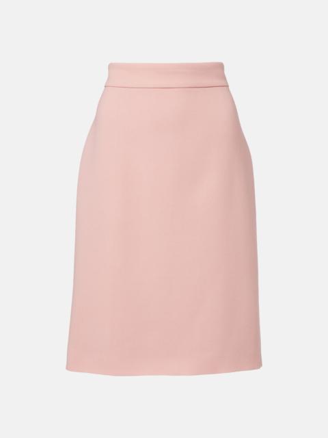 Virgin wool midi skirt