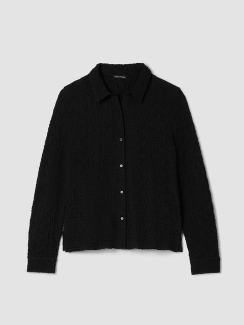 Bubble Jacquard Classic Collar Shirt