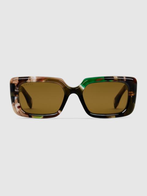 Rectangular frame sunglasses