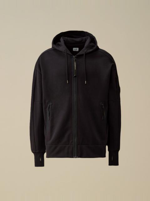 Diagonal Raised Fleece Hooded Full Zip Sweatshirt