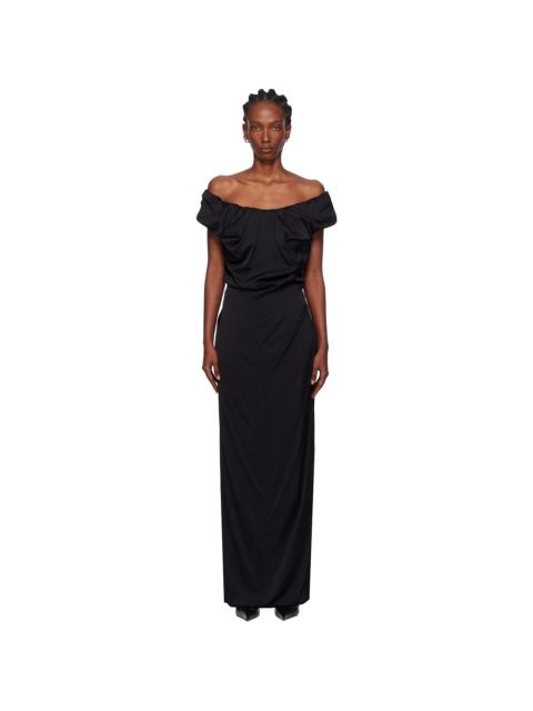 Black Long Ginnie Amber Maxi Dress