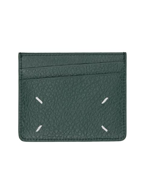 Green Four Stitches Card Holder