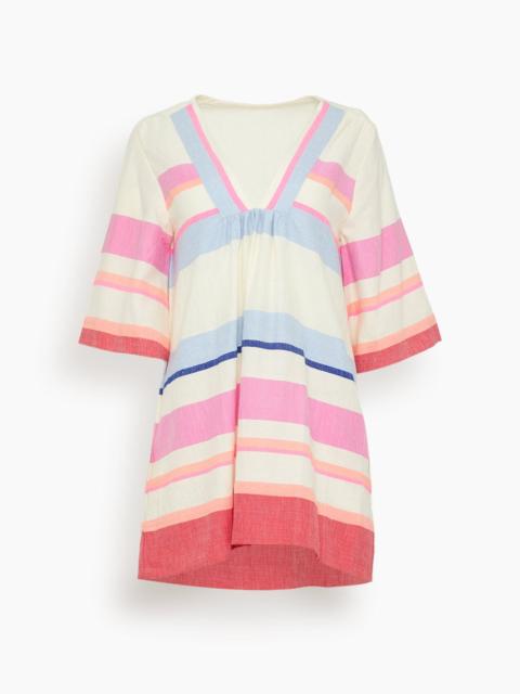 Belkis V-Neck Caftan in Desita Pink