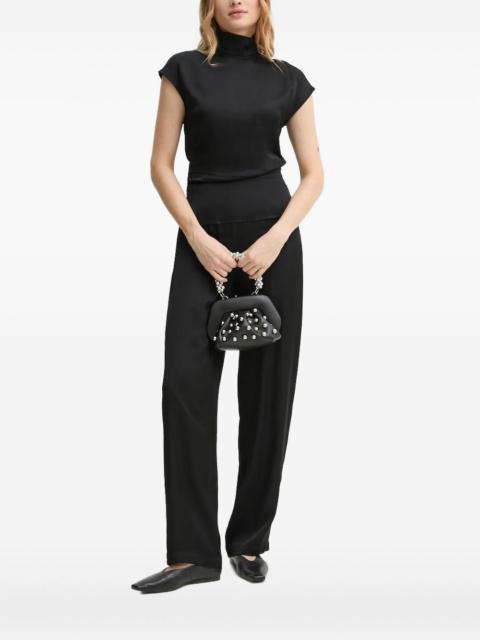 turtleneck short-sleeves blouse