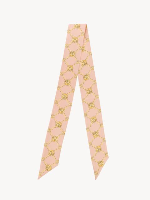 THE CHLOÉ HORSE MEDAL BANDEAU SCARF IN SILK TWILL
