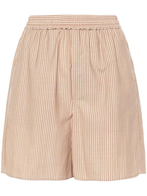 striped wool shorts