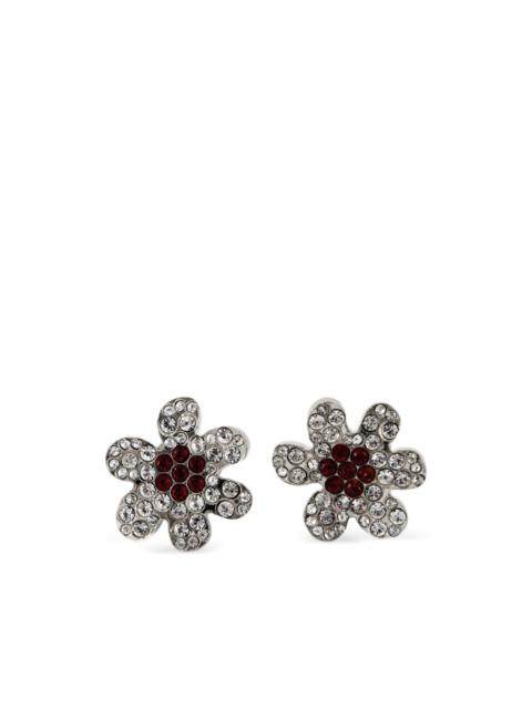 flower-motif earrings