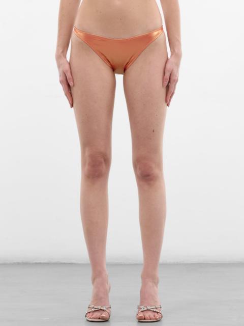 Orange Satin Rhinestone Bikini Bottom