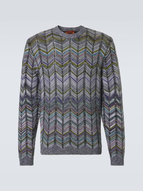 Zigzag cotton sweater