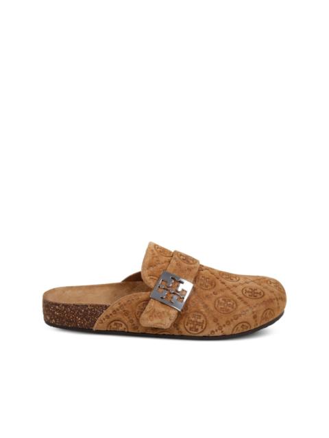 Mellow logo-debossed buckle slippers