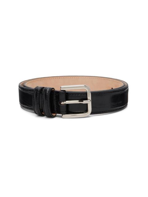 Black Classic Crocodile Belt
