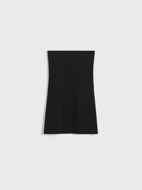 Compact knit tube top black