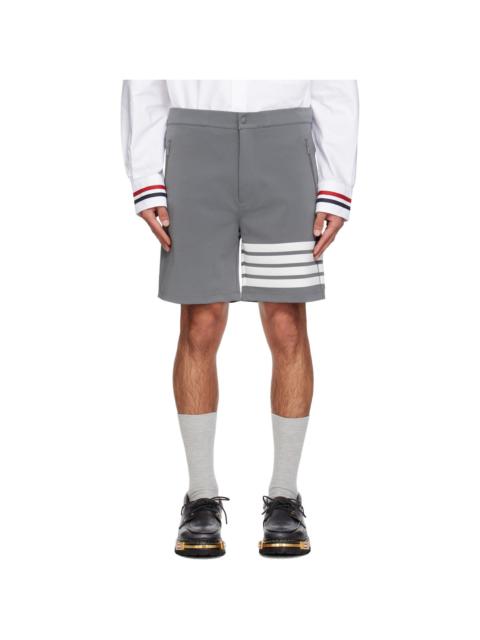 Gray 4-Bar Tech Shorts