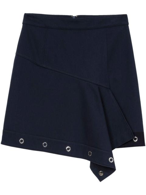 deconstructed cotton asymmetric skirt