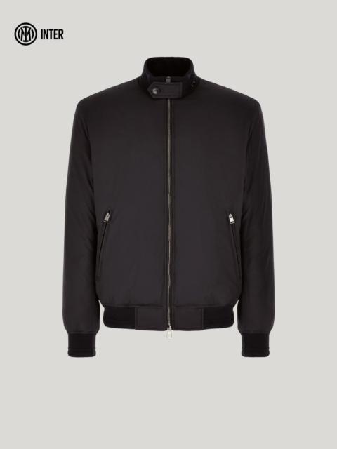 CANALI NUVOLA BLACK PADDED TECHNICAL FABRIC BOMBER JACKET - INTER COLLECTION