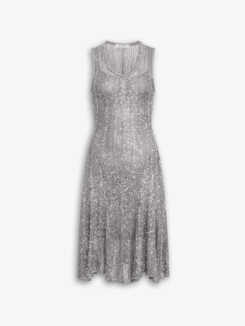 SEQUIN KNIT SKATER DRESS