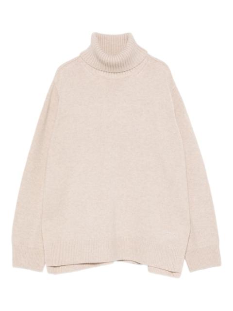 roll-neck wool jumper