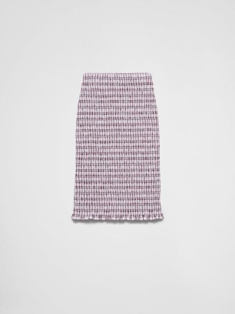 Checked cotton skirt