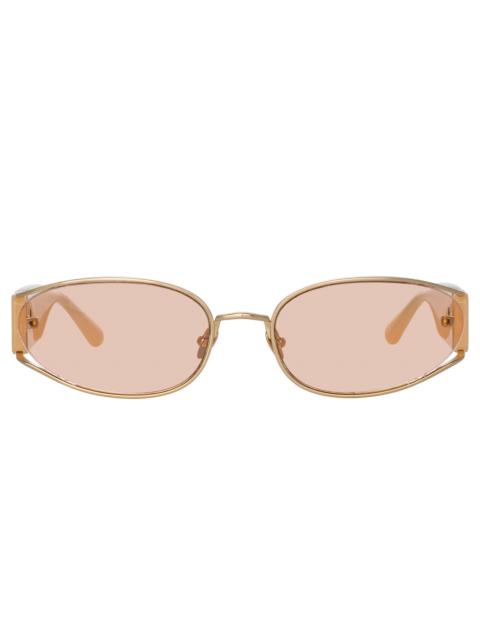 SHELBY CAT EYE SUNGLASSES IN PEACH