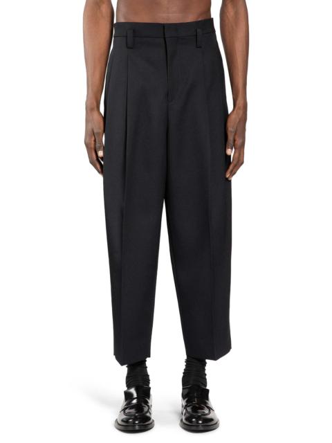 Wool Gabardine Tapered Trousers
