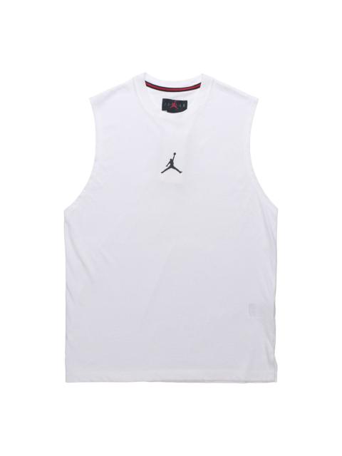 Air Jordan Training Sports Quick-dry Knit Round Collar Vest Men's White DC3237-100