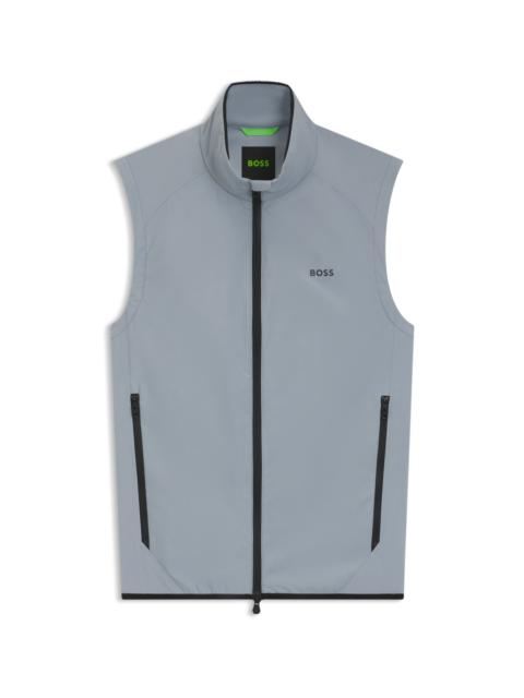WATER-REPELLENT GOLF VEST WITH DECORATIVE REFLECTIVE DETAILS