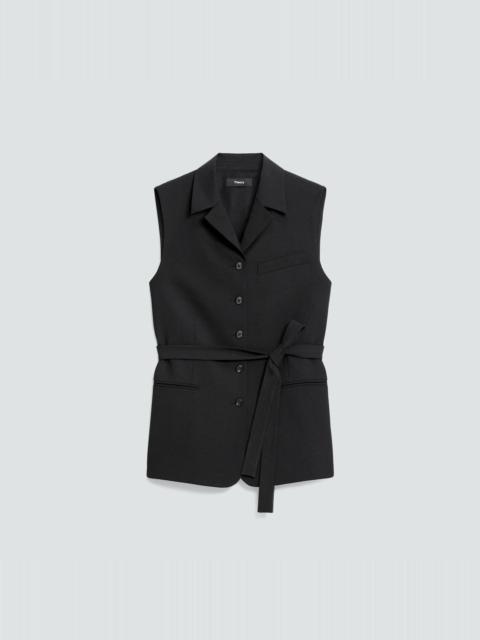 Tie Waist Vest in Good Wool