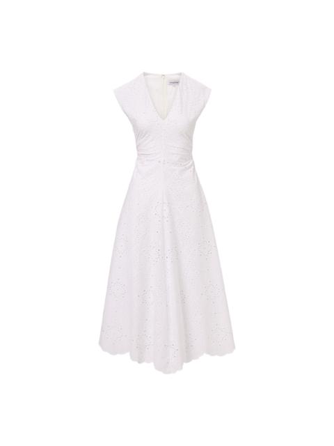 AVEN EYELET MIDI DRESS