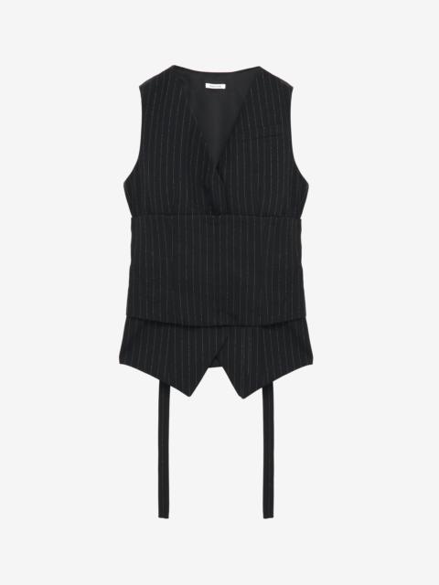 Pinstriped Tailored Waistcoat