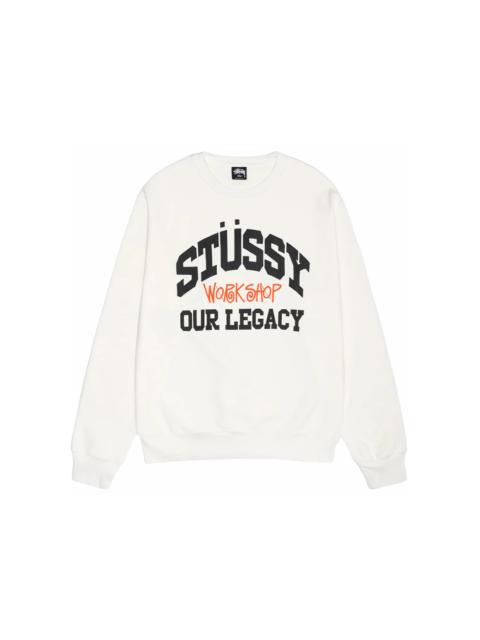 Stussy x Our Legacy Ol Collegiate Pigment Dyed Crewneck Natural