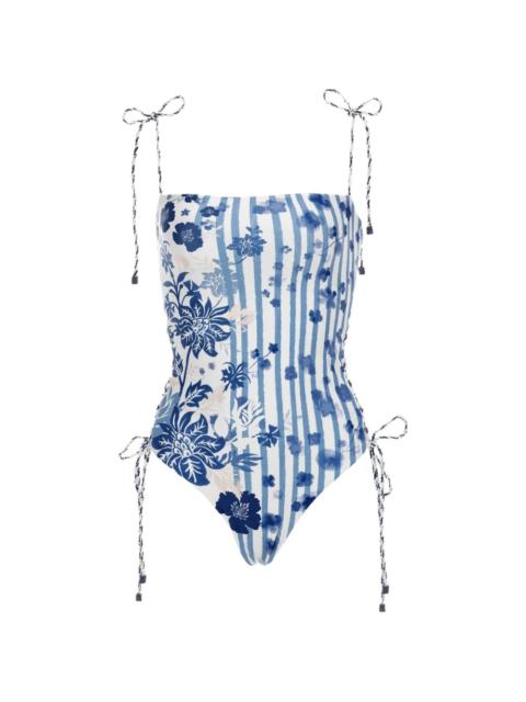 Posh Batik reversible one-piece swimsuit