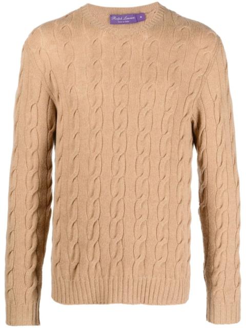 cable-knit cashmere jumper