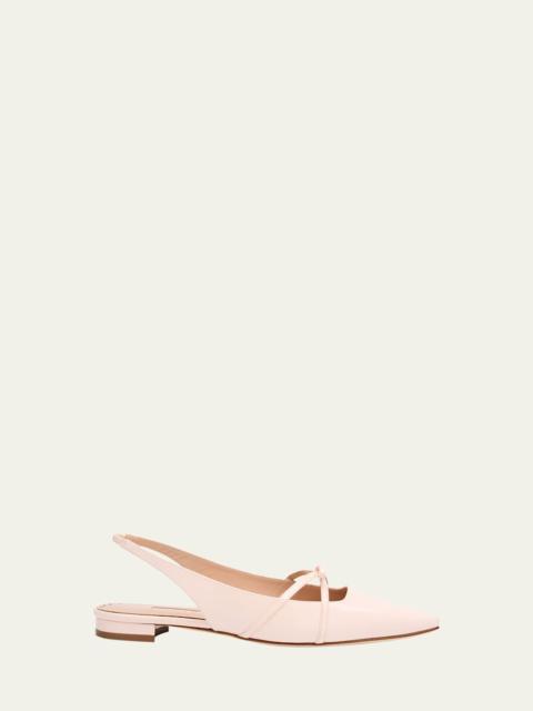 Daria Patent Leather Slingback Ballerina Flats