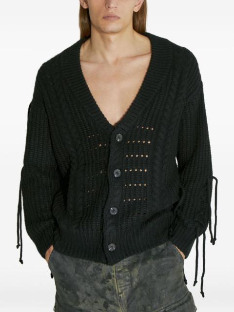 strap-detail cardigan