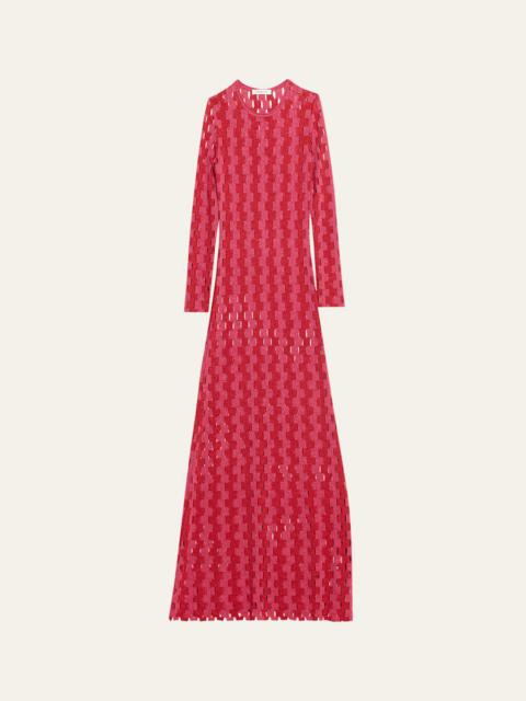 Hind Cutout Knit Maxi Dress