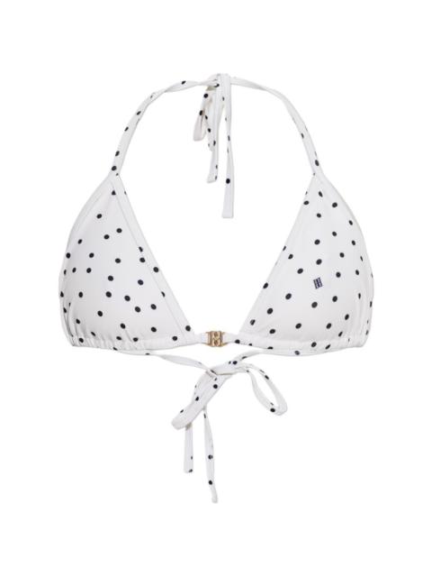 polka-dot tie bikini top
