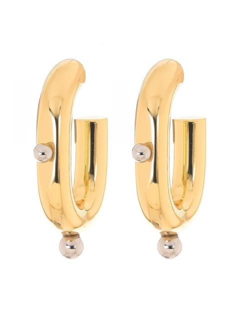 Gold & Silver Link Hoop Earrings