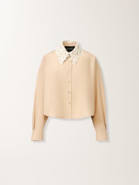 Poplin cropped shirt